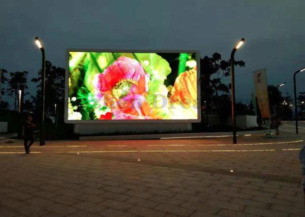 Full Color Outdoor LED Advertising Display Screen HD P6mm Fixed Installation For Hotel