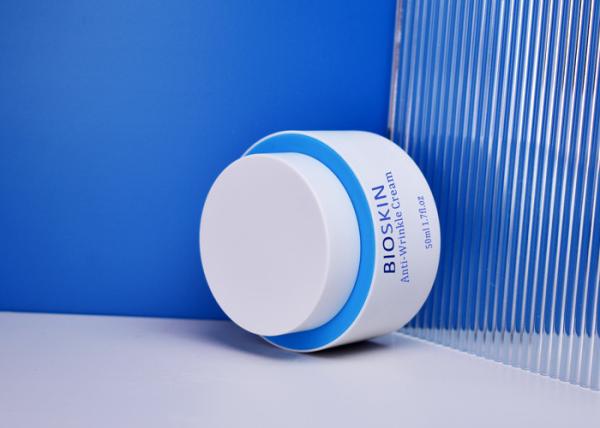 Custom Soft Touch 50ml 2OZ Cylinder Mono Plastic Cosmetic Jar As Sustainable Packaging For Face Cream In Round Shape