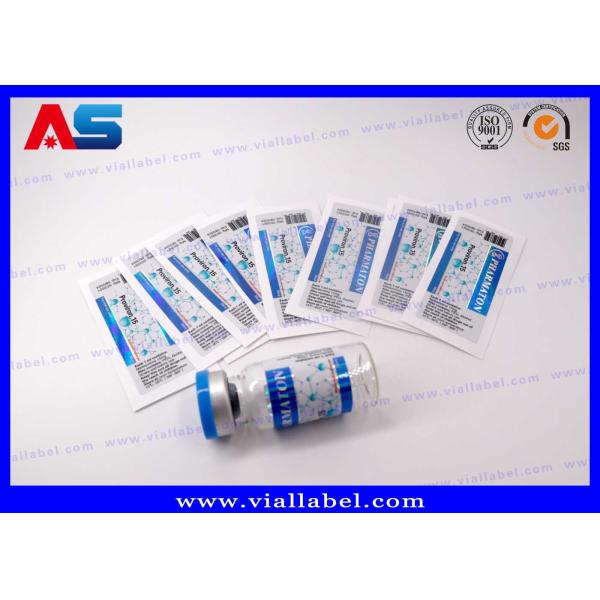 Anti - Fake Peptide Injection Laser 10ml Vial Storage Boxes Panton Blue And White Color H-G-H / HCG package box