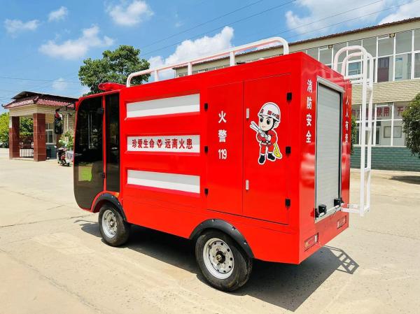 Electric Fire Truck Mini Fire Fighting Truck 2 Seats Fire Emergency Pure Electric