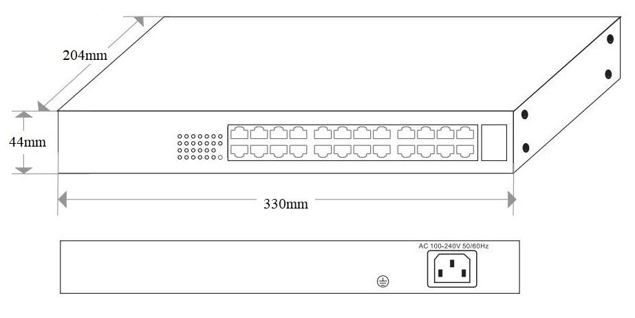 26 Port Gigabit PoE Switch With 30W PoE Per Port Gigabit Uplink SFP Ports