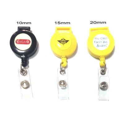 Plastic Pull Retractable Badge Reels For Lanyard , Name Badge Retractable Reel