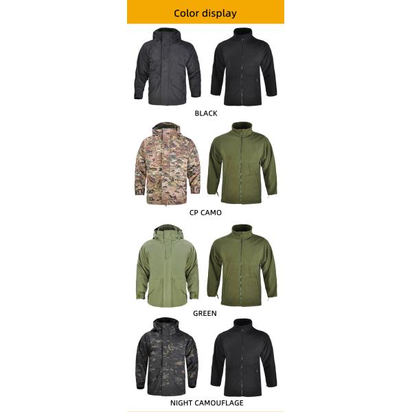 3In 1 Military Winter Jacket G8 Pressed Rubber Two Piece Set Camouflage Jacket Uniform
