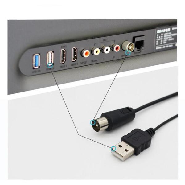 Antenna HDTV para televisión inalámbrica 470-862MHZ cable de televisión digital RG174 tipo de polarización R.H.C.P.