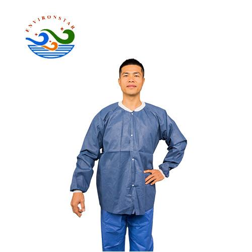 Non Woven Fabric SMS Long Sleeve Surgical Top Blue Green