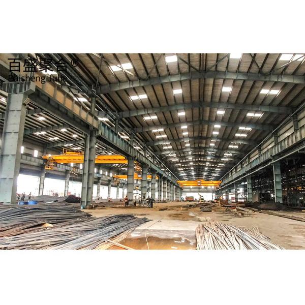 Welding Commercial Metal Storage Buildings Steel Sheds With Solid H Shape Steel Beam Main Frame