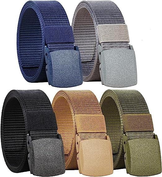 Nylon Web Belt Plastic Buckle 1.5 Tactical Webbing Casual Belt For Work Leisure Sport