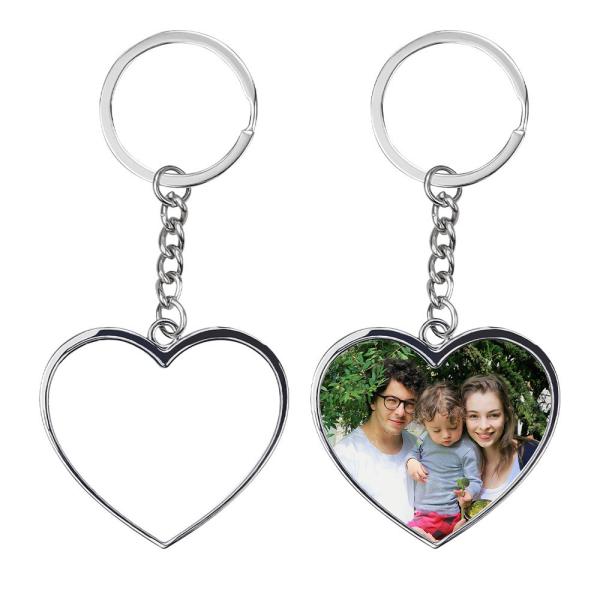 Sublimation Blanks Key Chain Custom Printing Logo Metal Zinc Alloy Sublimation Keychains Dad Mom Keychain