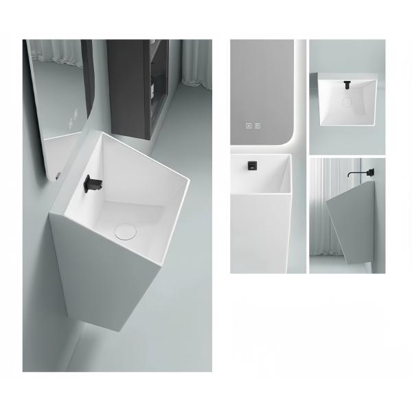 Half Pedestal Ceramic Wall Hung Bathroom Wash Basin for Environmental Glaze and Home