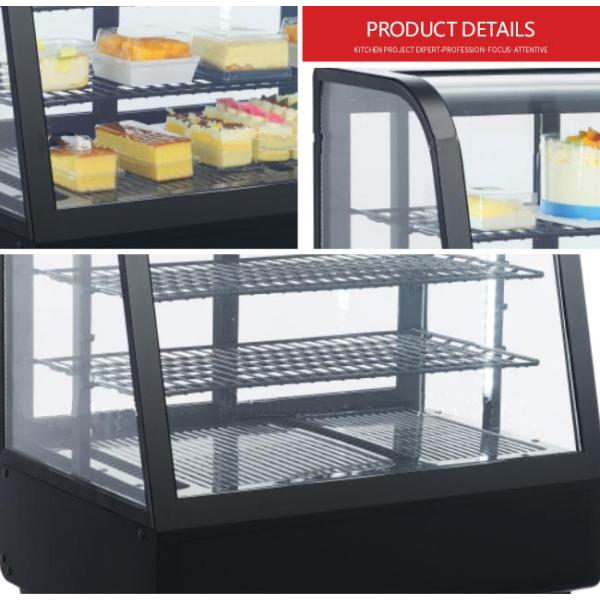 Stainless Steel R600a Refrigerant 100L Cake Showcase Refrigerator