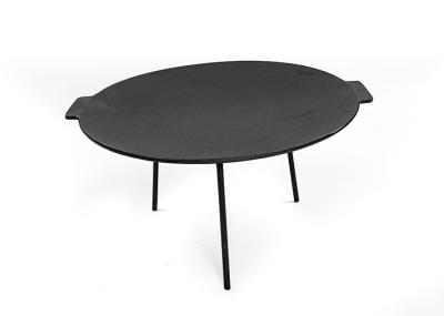 44cm 5.5kg Cast Iron Grill Griddle Non Stick Grill Pan With 3 Legs