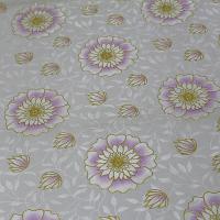 Tissu respirable de satin de polyester de 5mm avec l'impression de modèle de fleur