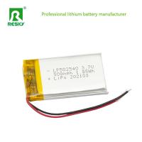 Batterie au lithium solaire rechargeable Cellule 502540 3.7v 500mAh 1.85wh Batterie au lithium-ion