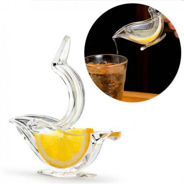 Stocked Portable Transparent Acrylic Manual Fruit Lemon Juicer Hand Lemon Squeezer Bird