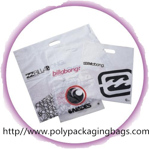 HDPE LDPE CPE Custom Printed Die Cut Handle Bags For Garments / Clothes