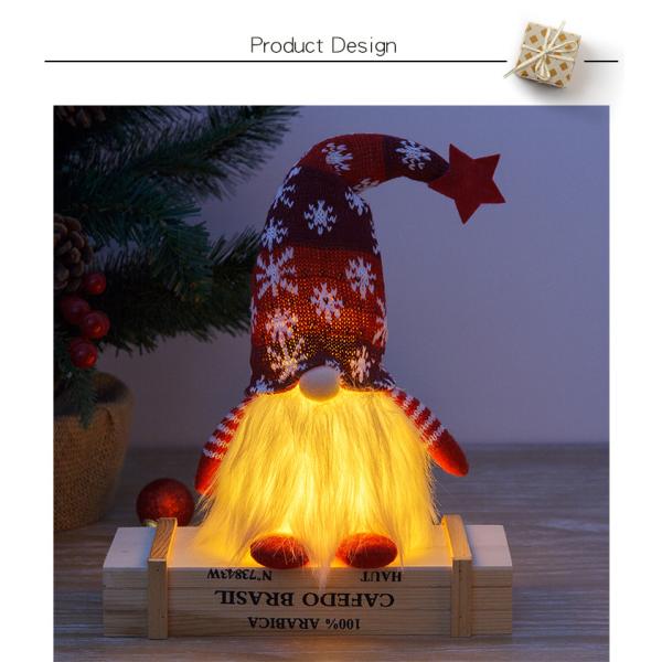 Luxuoso Santa Claus Style peluches da luz da noite do diodo emissor de luz da árvore de Natal da sala das crianças