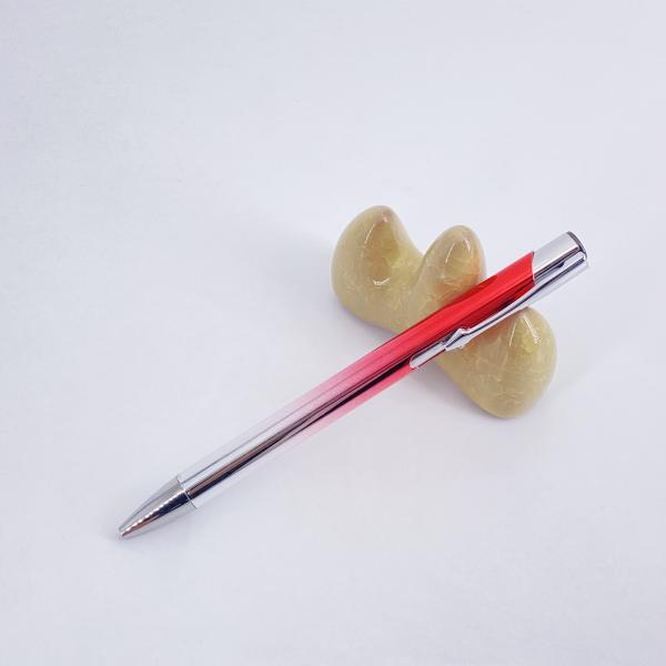 Fourniture de papeterie Gradient Alumineuse Presse stylo à bille Promotion Logo stylo à bille