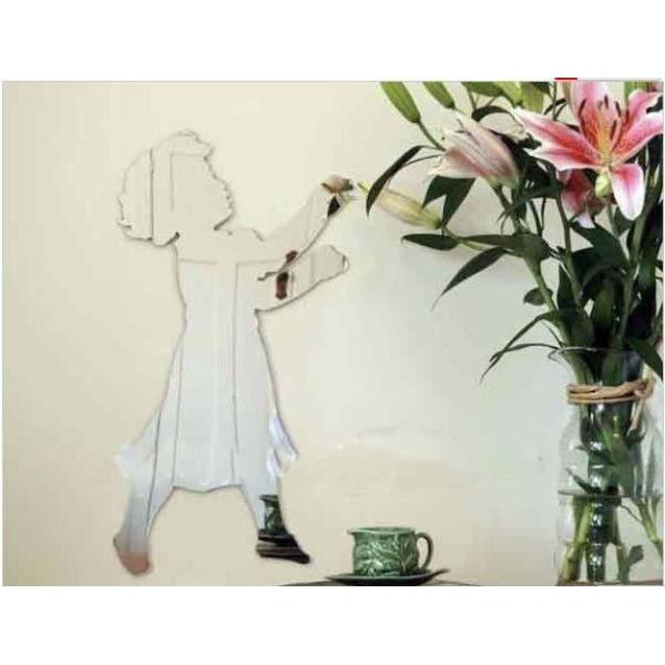 CM-045 Eco-friendly Removable Wall Mirror Sticker Stick to the Printed wall / Wall tile