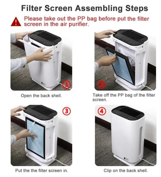 Wall Mounted 99% Remove PM2.5 Intelligent Air Purifier Sterilizer UV Air Purifier