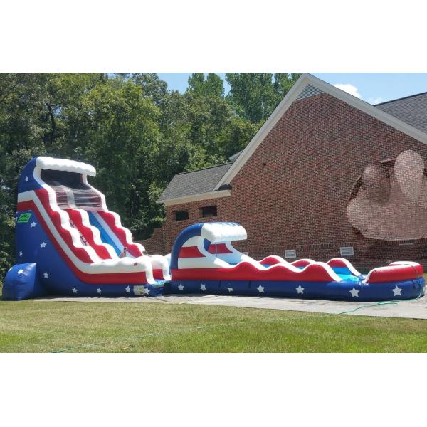 Outdoor Activities Kids Inflatable Water Slide Silk Printing Waterproof