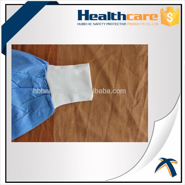 CPE Disposable Isolation Gowns Blue/Yellow Long Sleeve Sterile / Non - Sterile Available