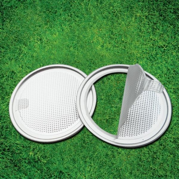 83mm Aluminum Can Lids for Packaging Dry Goods and Agricultural Products with White Outside and Yellow Inside Coating
