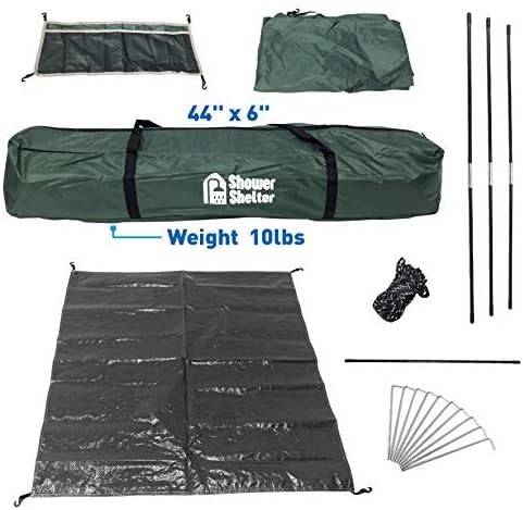 Shower Shelter – Giant Portable Outdoor Pop UP Camping Shower Tent Enclosure – Changing Room – 2 Rooms – Instant