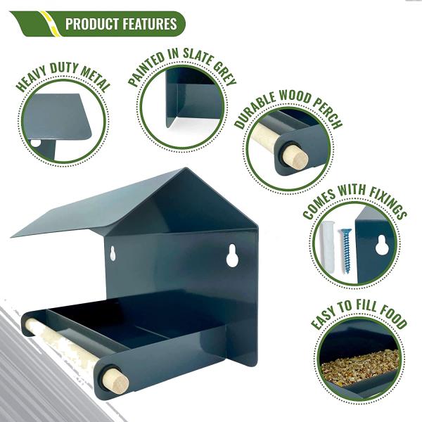 Металлический стенный садовый птицекорм для птиц и водоснабжения