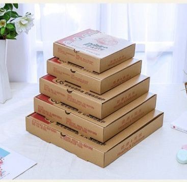 Rectangle Paper Custom Design Food Grade Takeout Food Package Pizza Box for Various Sizes
