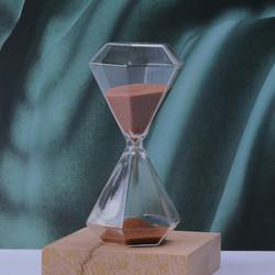 Gold Glass Hourglass 5 Minutes 15 Minutes 30 Minutes Diamond Hour Glass Free Sample