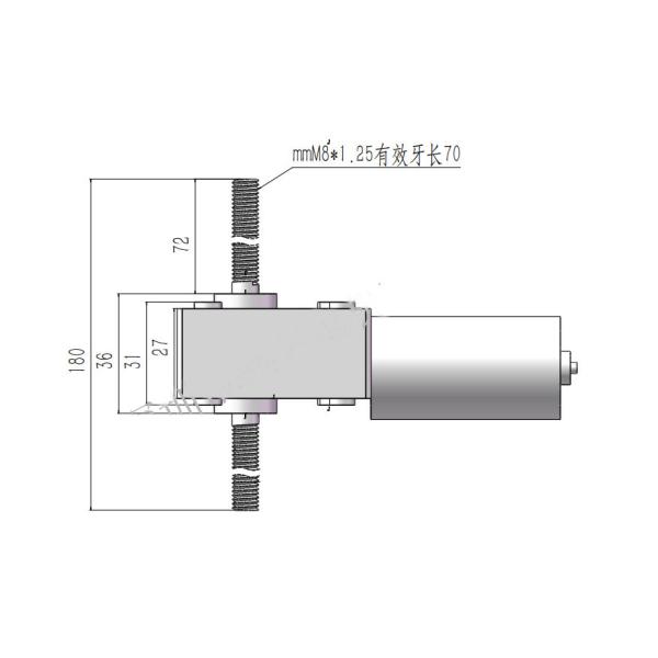 M8 Thread Orthodontics DC Worm Gear Motors Double Shaft 5840-31zy 470 rpm