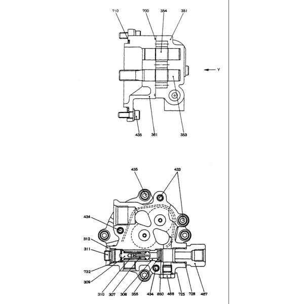 Стальной гидравлический пилотный насос, гидронасос K3v112 для экскаватора Кавасаки