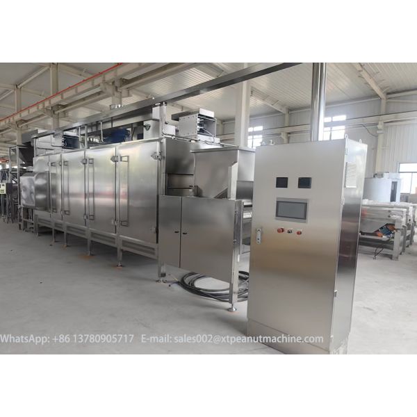 Fully Automatic Nuts Roasting Machine Peanut Pistachio Roaster with PLC Intelligent Control for Adjustable Roasting Sections