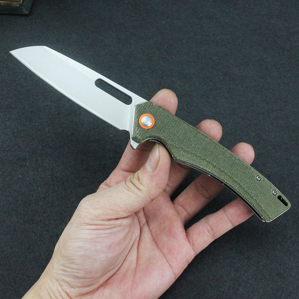 GT957 Outdoor Folding Knife Linen Handle Multifunctional Pocket Knife