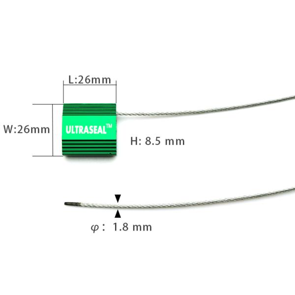 1.8mm Wire Pull Tight Security Cable Seal with 2.74 KN Tensile Strength for Logistics and Truck Security
