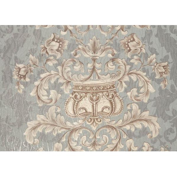 Rustic Embossed Washable Vinyl Wallpaper , Symmetrical Floral Pattern Wallpaper