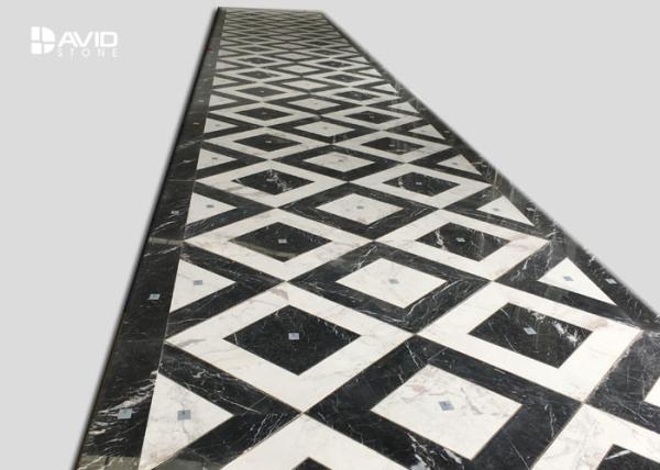 Modern Marble Tile Patterns Waterjet Medallions For Flooring / Wall Decoration