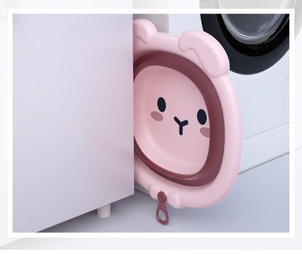 Cartoon Design Plastic Foldable Save Space Wash bow Wash Basin