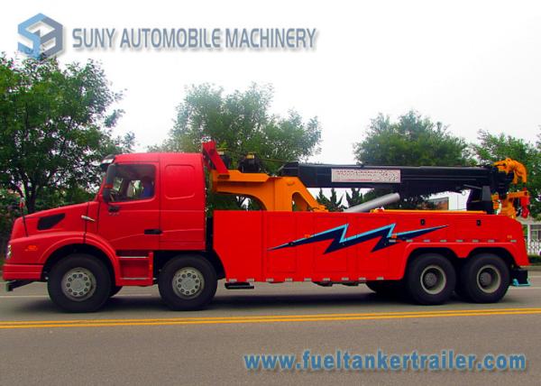 Professional 8X4 50 Ton 50DZ HOWO Tow Truck With 360° Rotator Angle