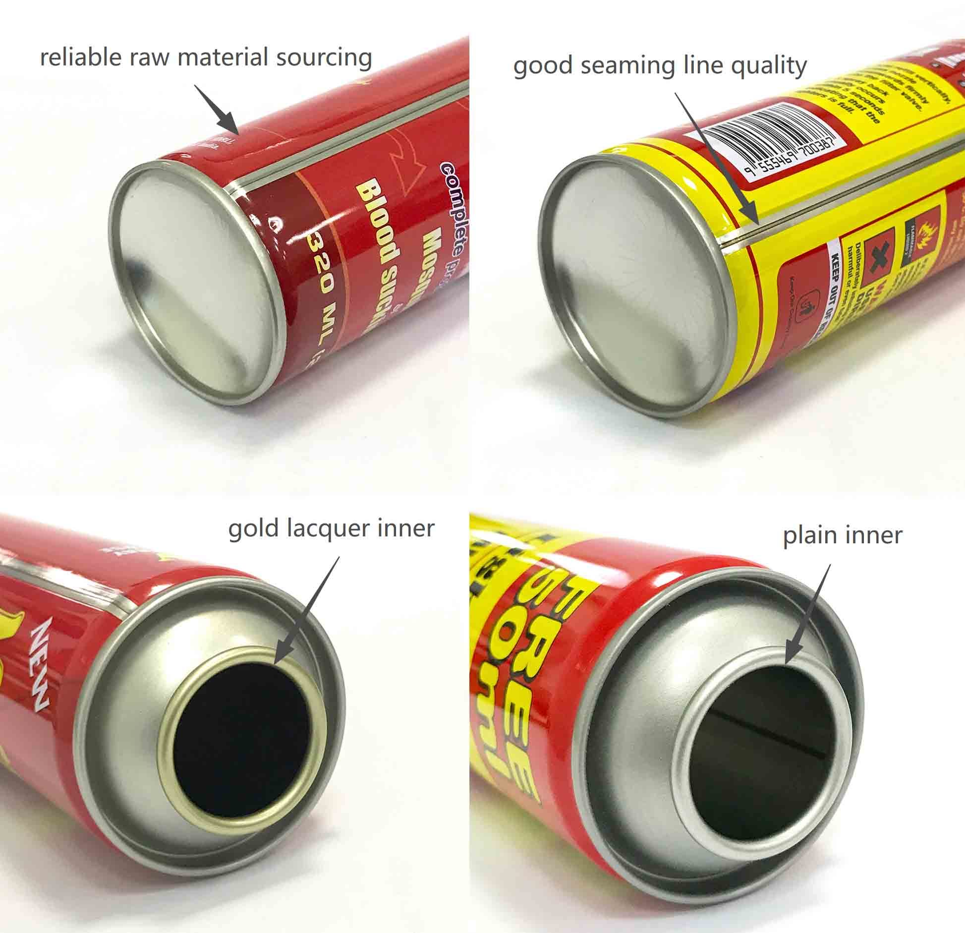 Prime Tinplate Empty Aerosol Tin Can 150ml for Body Spray Packaging China Supplier