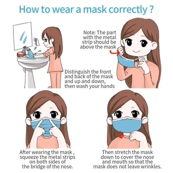 Bacteria Filtration Surgical Disposable Mask / 3 Ply Disposable Face Mask