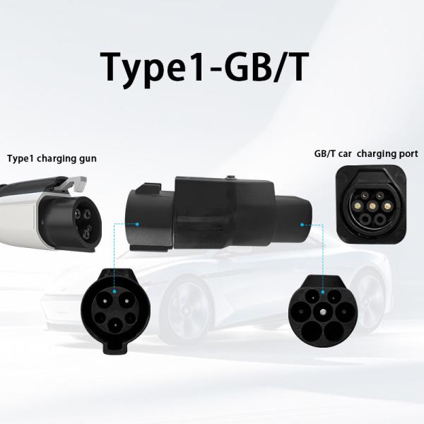 Black 7KW 32A 220V Type1/J1772 to Gbt Electric Vehicle Charger Adapter for Car Charging Connector Converter Electric