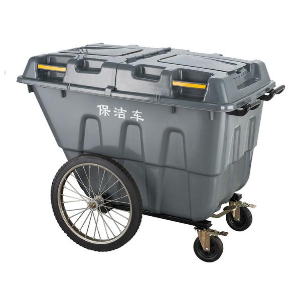 400L trash can trolley dumping carts with wheels
