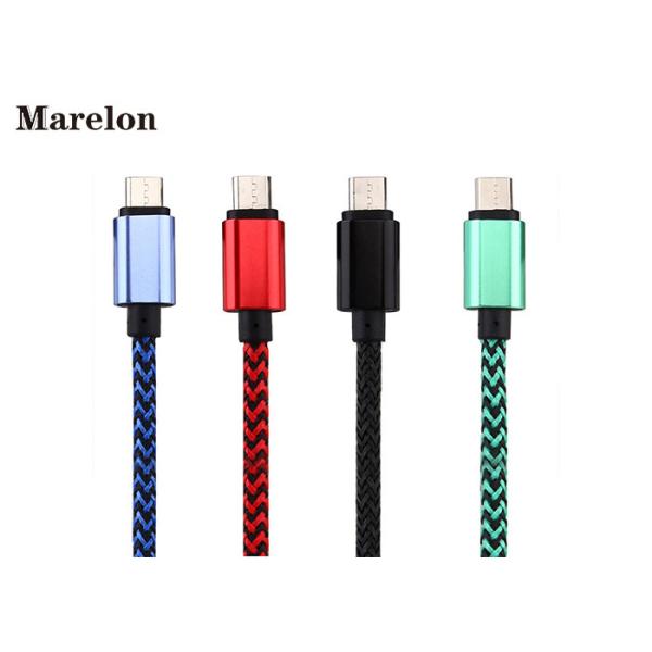 Nylon Hemp FLower USB Transfer Cable 1M / 3FT Round Fabric Braided Custom Logo