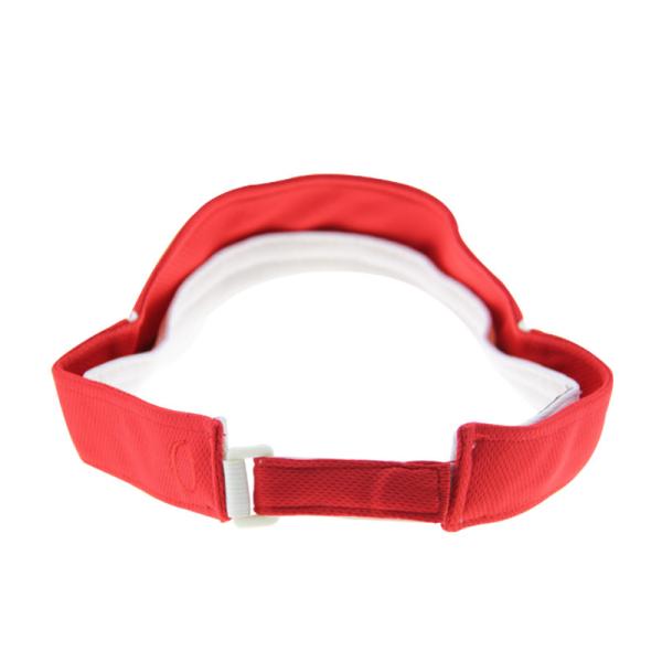 Summer Red Polymesh Personalized Sun Visor Hats With Adjustable Closure