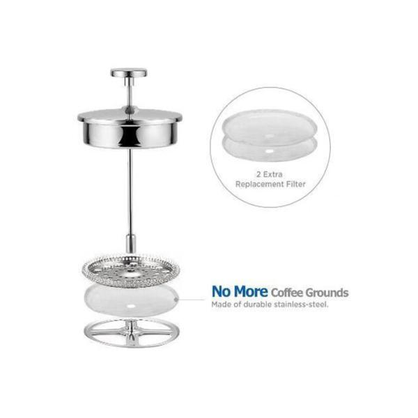 Stainless Steel French Press Coffee Maker 18/10 Bonus 1000ML Plunger Coffee Maker