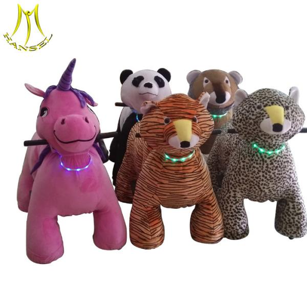 Hansel high quality China popular electric plush 4 wheel zippy scooter for kids