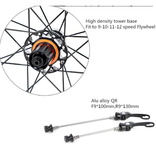 Быстрый выпуск Wheelset велосипеда дороги углерода RETROSPEC 700C с тормозом c