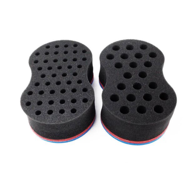 OEM ODM Logo Single Sided Hair Sponge 8 Shape Afro Curl Sponge