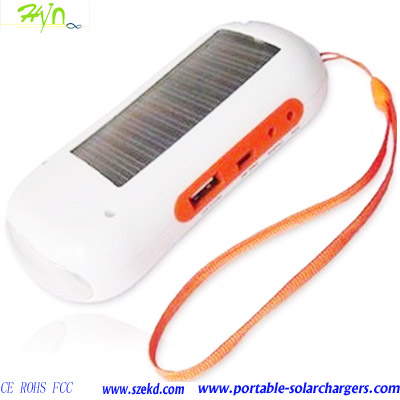 Portable USB Solar Charge For Mobile Phone Charge With Solar Indicator And LED Lights